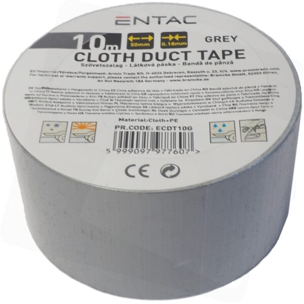 Repair cloth tape Entac 0,18x50mm 10m grey